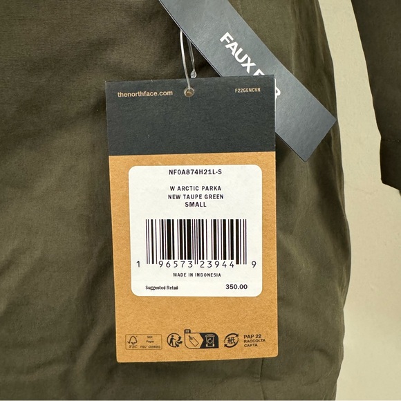 The North Face Women’s Arctic Parka New Taupe Green Down Coat Sz XS S M L XL XXL - Picture 4 of 11
